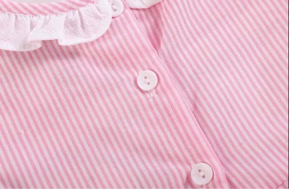 Pink Striped Lil Sister Smocked Infant Romper 18-24M, 2T