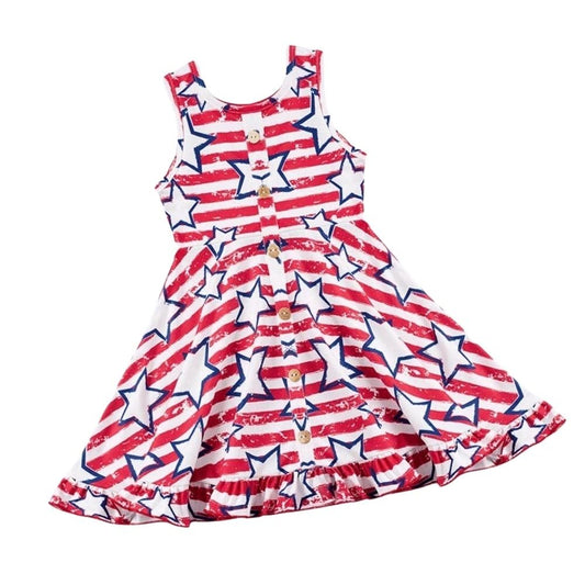 Stars and Stripes Patriotic Twirl Dress: 4