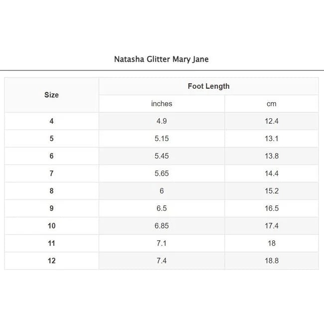 Natasha Glitter Mary Jane - Glitter Red