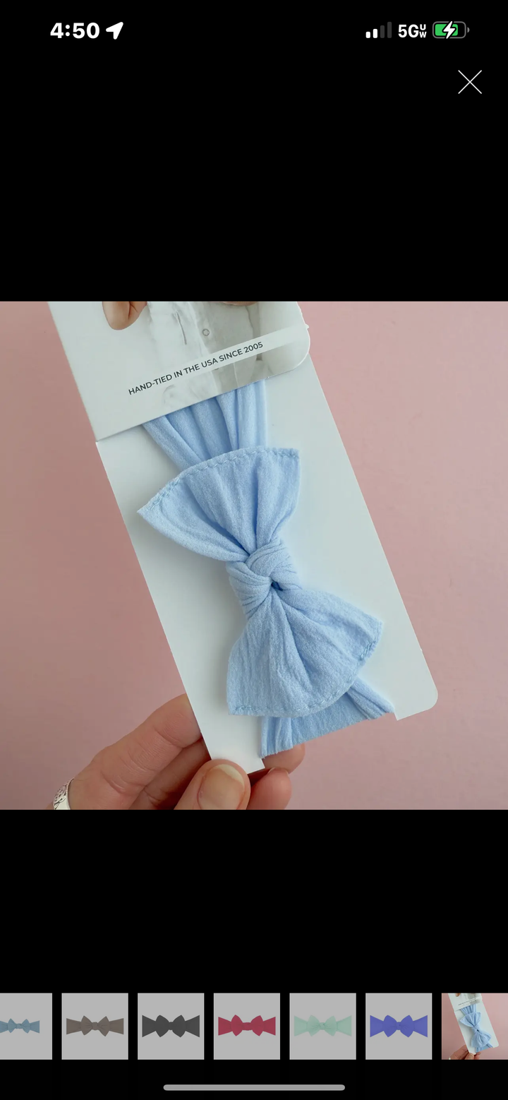 Itty Bitty Knot Small Soft  Nylon Headband - Baby Bling Bows - Baby Bling®