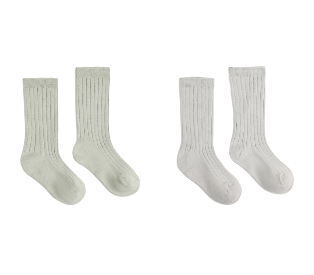 Ribbed Socks 2-pack | Sage