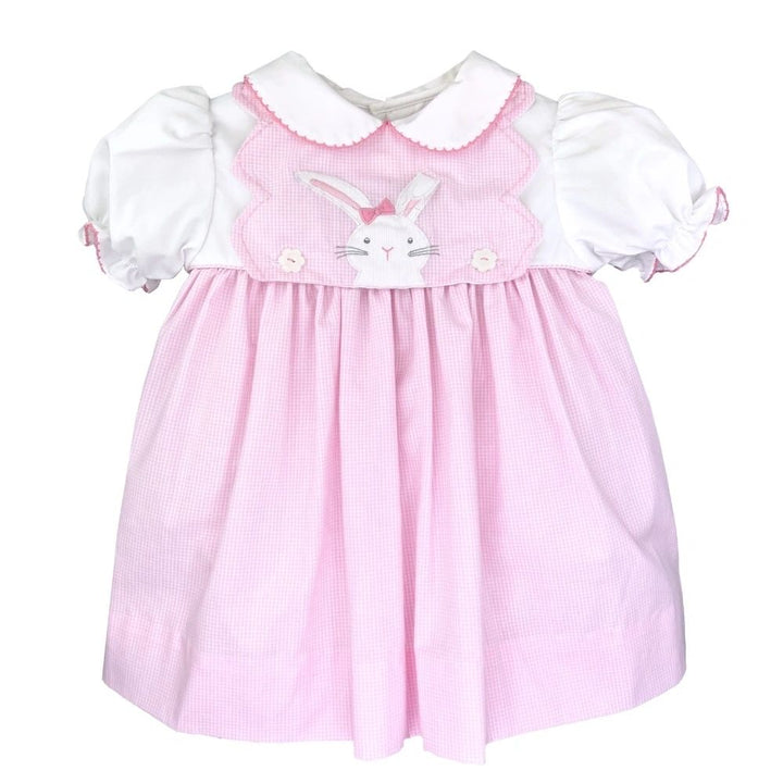 Petit Ami Bunny dress with removable bib: 2T, 3T