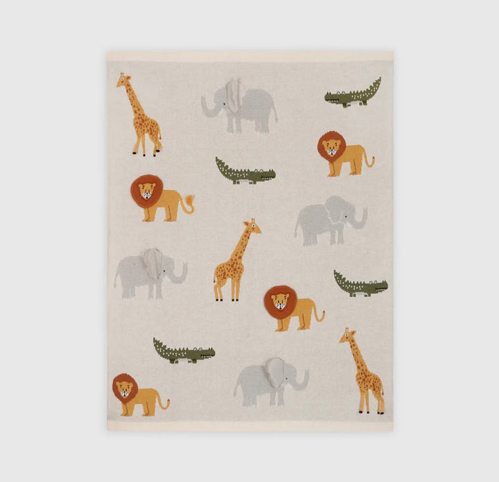 Savannah - 3D Jacquard Sweater Knit Baby Blankets (Organic Cotton) Size:One Size