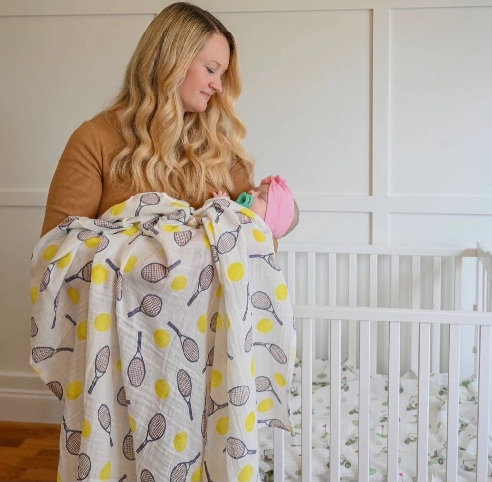 Tennis Baby Muslin Swaddle Blanket