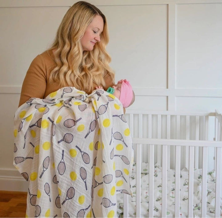 Tennis Baby Muslin Swaddle Blanket