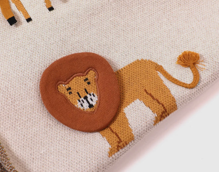 Savannah - 3D Jacquard Sweater Knit Baby Blankets (Organic Cotton) Size:One Size