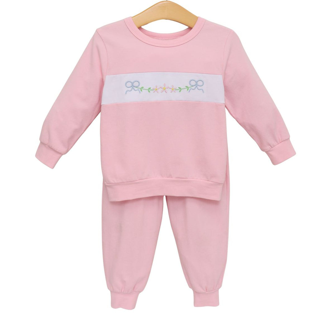 Girls Flower Jogger Set