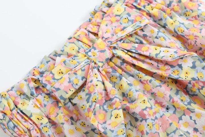 Peach Floral Print Bloomer and Shirt