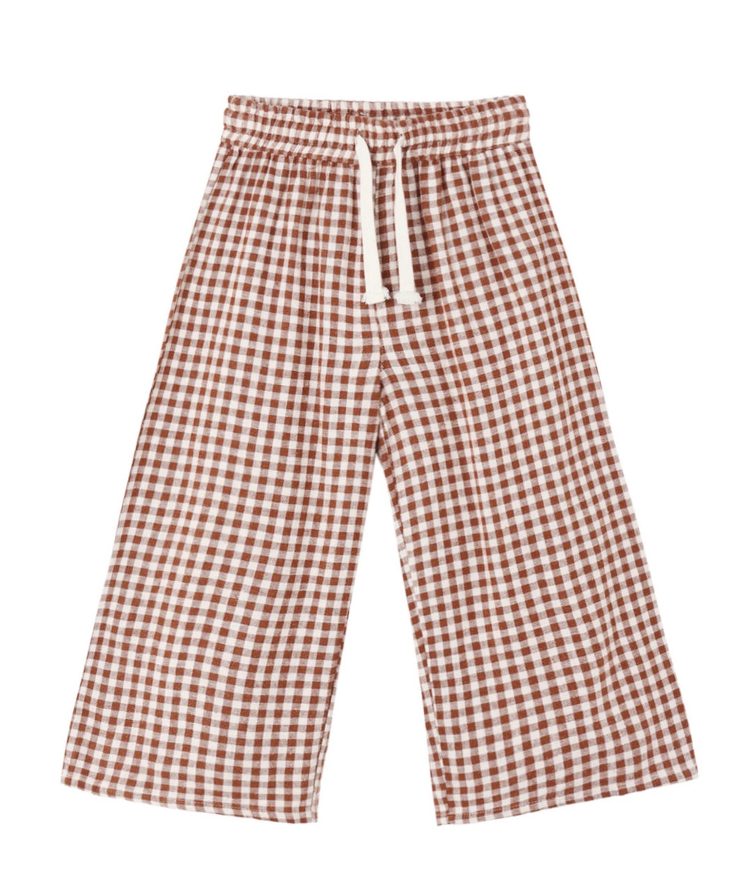 Wide Leg Pant | Brick Check