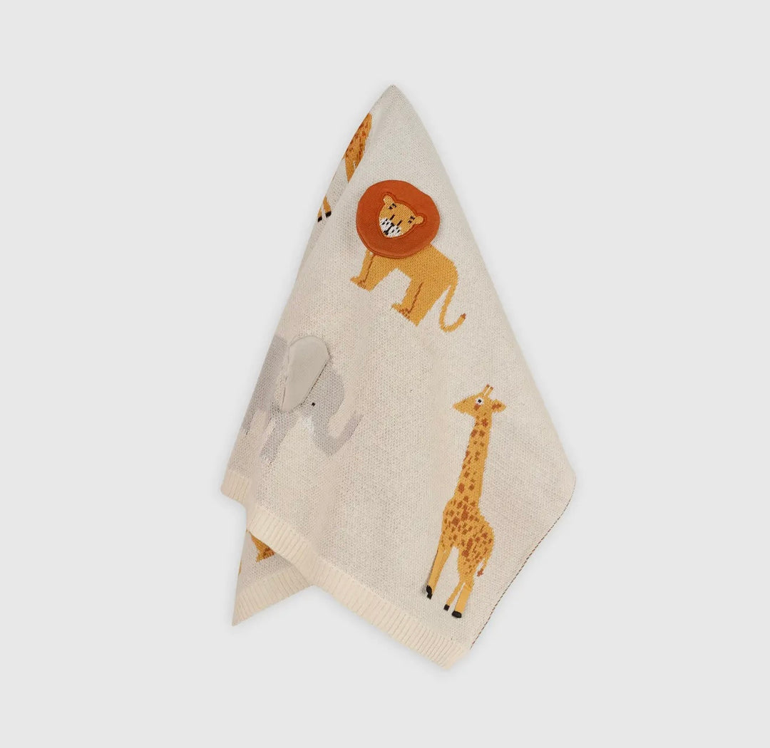 Savannah - 3D Jacquard Sweater Knit Baby Blankets (Organic Cotton) Size:One Size