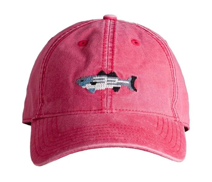 Harding Lane Striped Bass Baseball Hat - Weathered Red