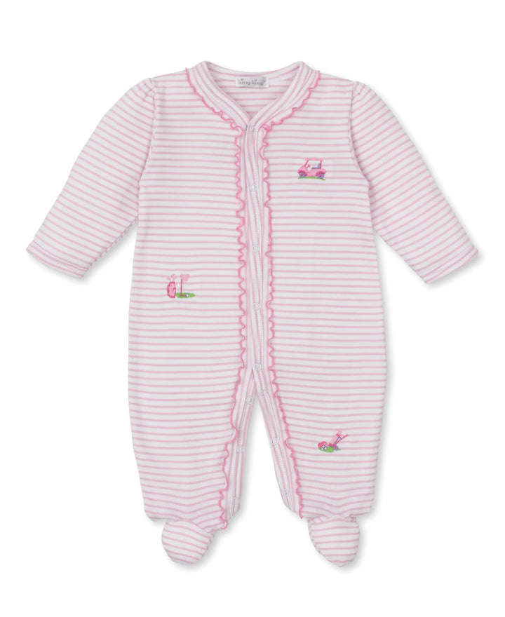 Fairway Foursome Pink Striped Footie