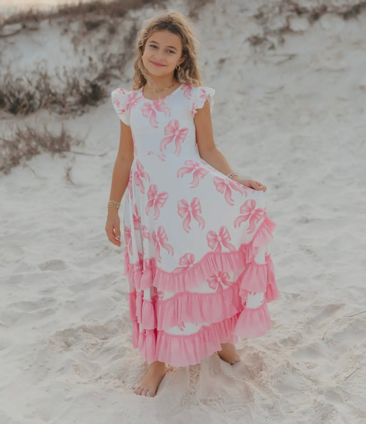 Bella Bow Ruffles Twirl Dress