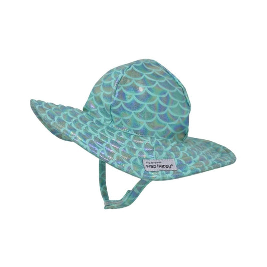 Green Shimmer Mermaid Girls Swim Hat