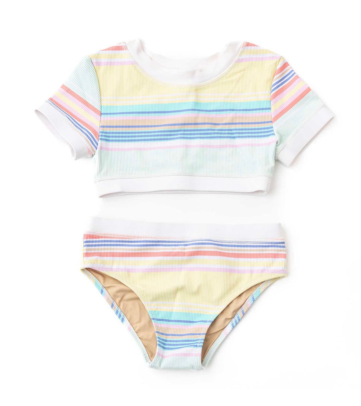 Surfer Stripe Two-Piece Swimsuit
