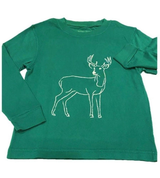 Green Deer Graphic Tee T-Shirt