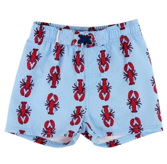 Lobster Swim Trunks: 6-12M, 12-18M, 6