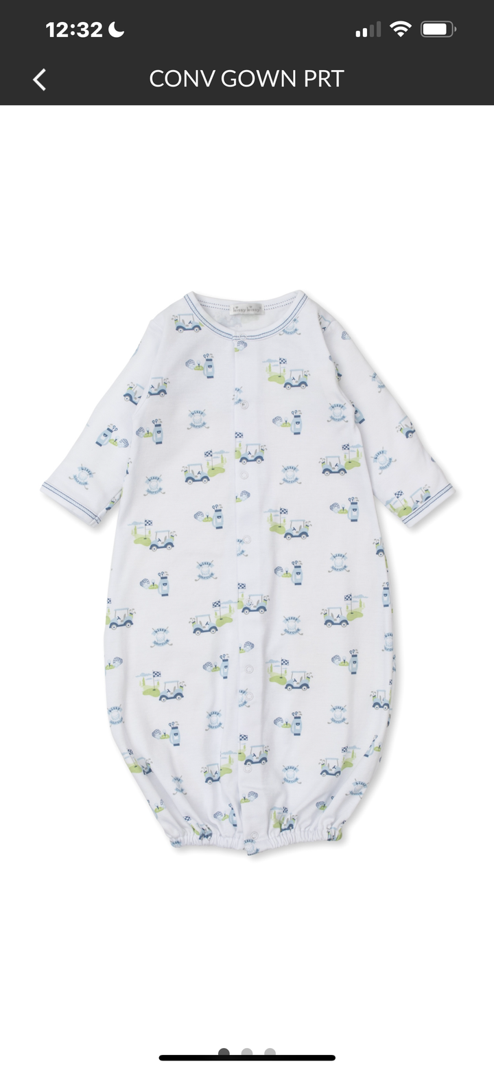 Kissy Golf Club Infant Converter Gown - Blue