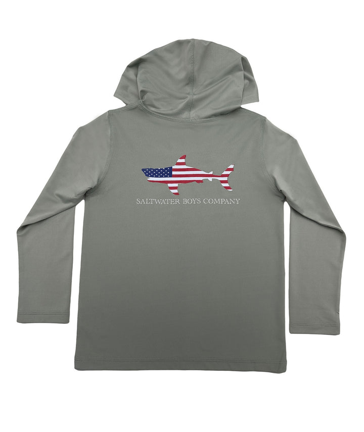 Flag Shark Performance Hoodie UPF 50+