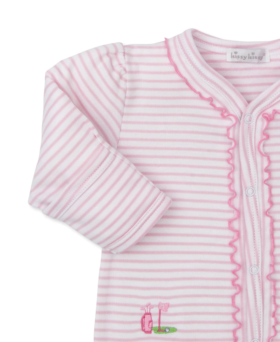 Fairway Foursome Pink Striped Footie