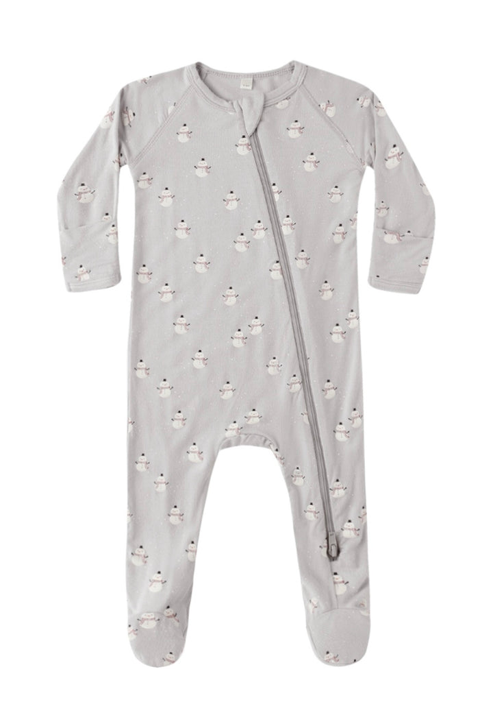 Bamboo Zip Footie | Snowmen