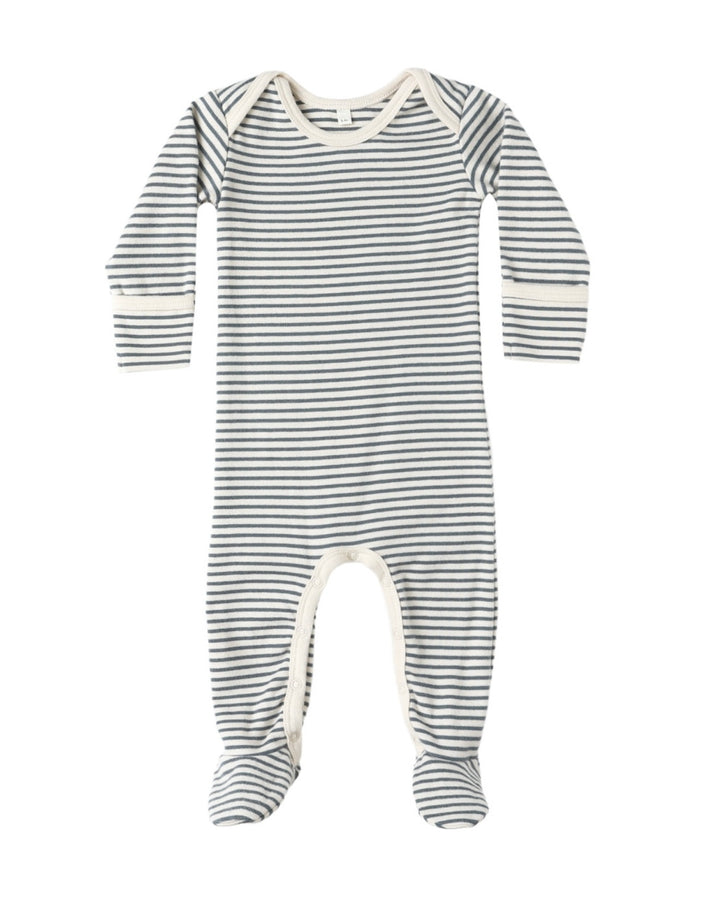Baby Boy Footie | Ocean Micro Stripe