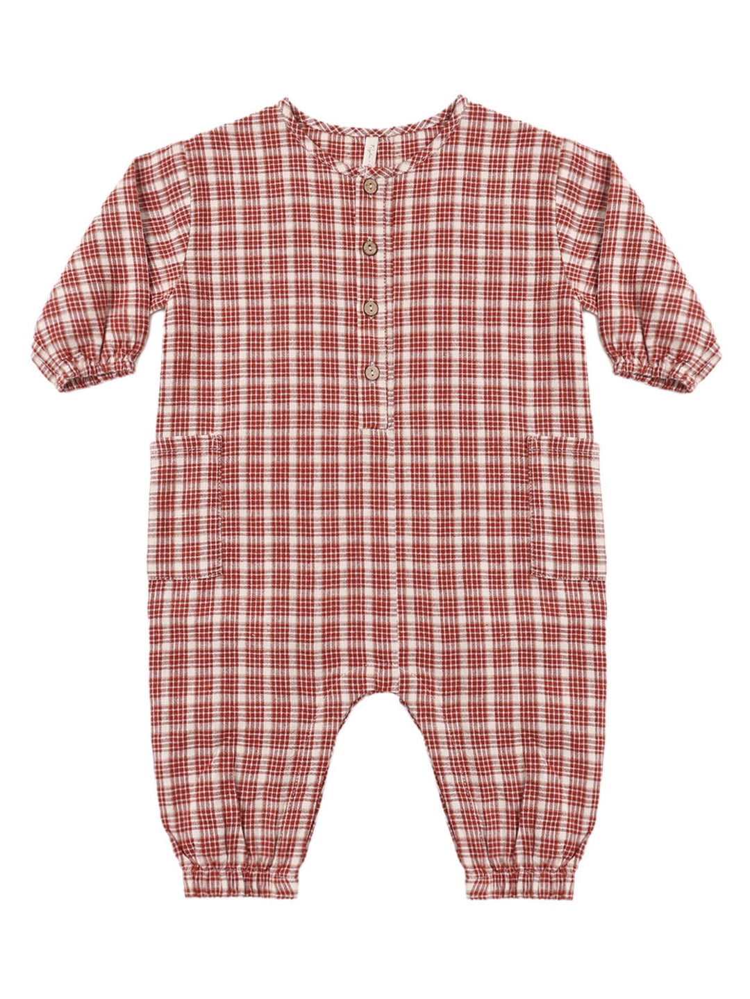 Relaxed Woven Jumpsuit | Woven Plaid