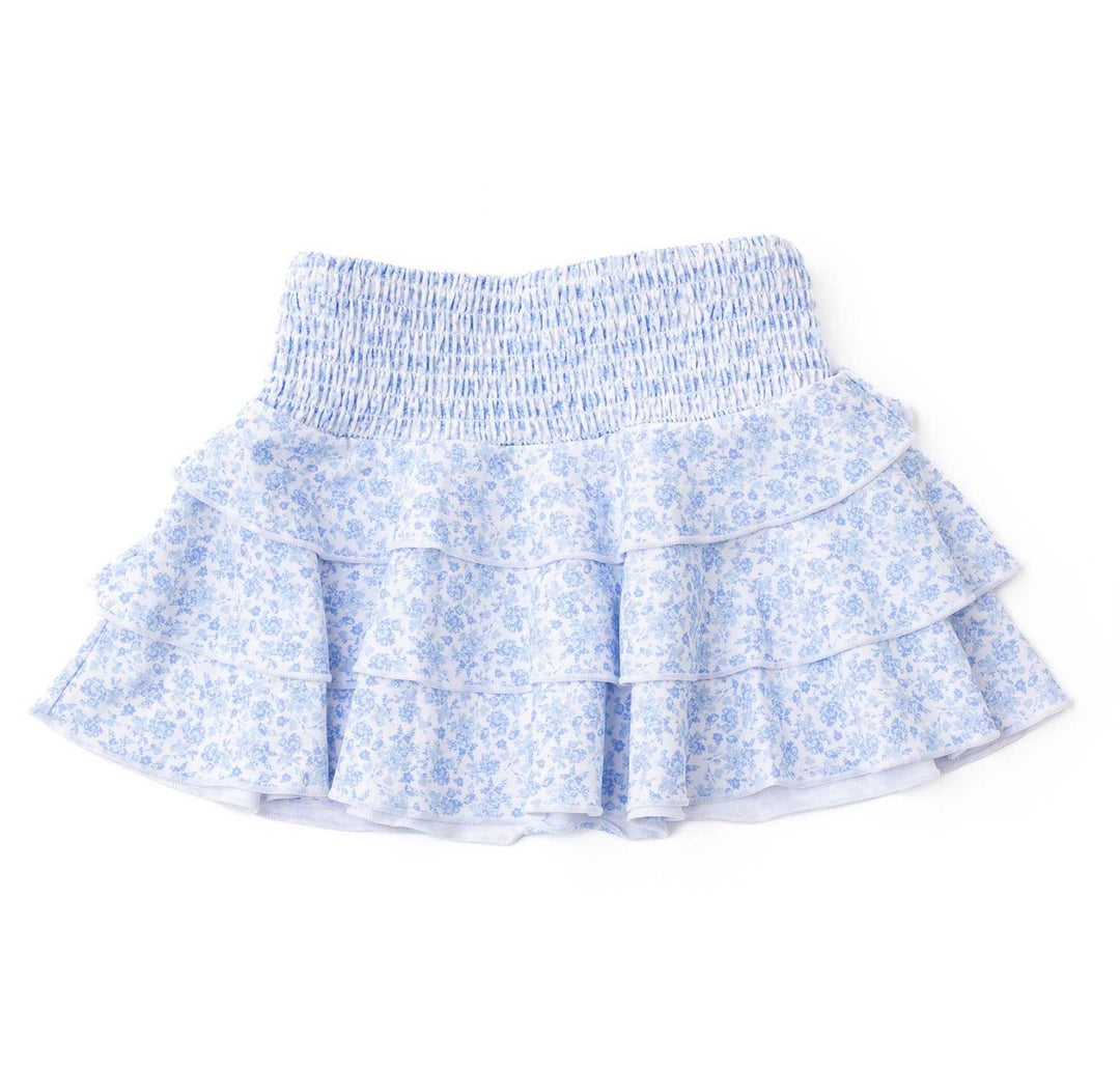Smocked Coastal Garden Swim Skirt