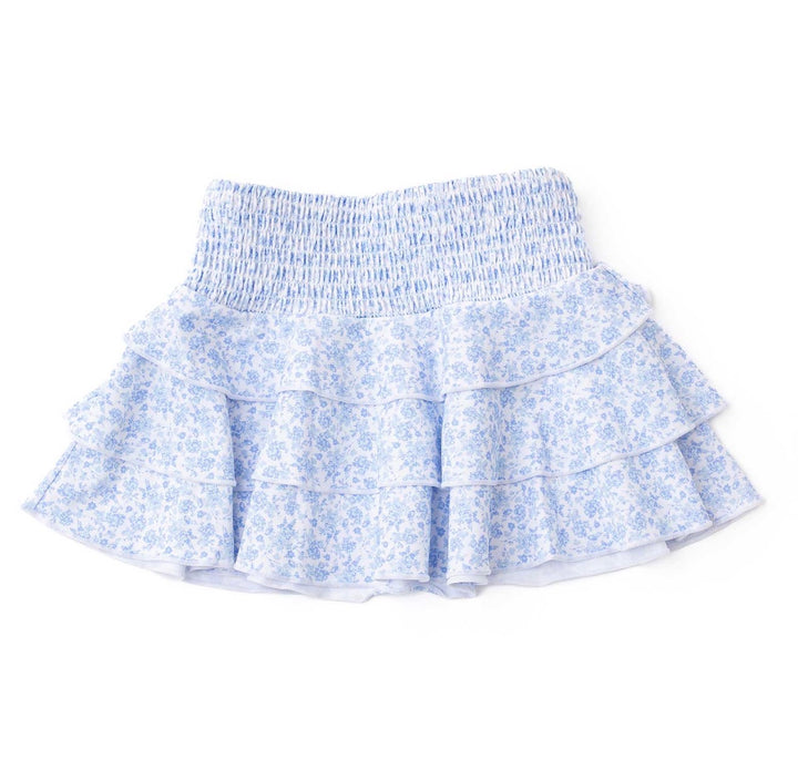 Smocked Coastal Garden Swim Skirt