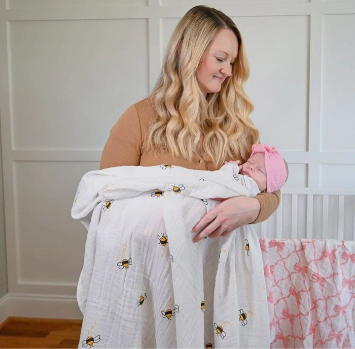 Bee-tiful Baby Muslin Swaddle Blanket