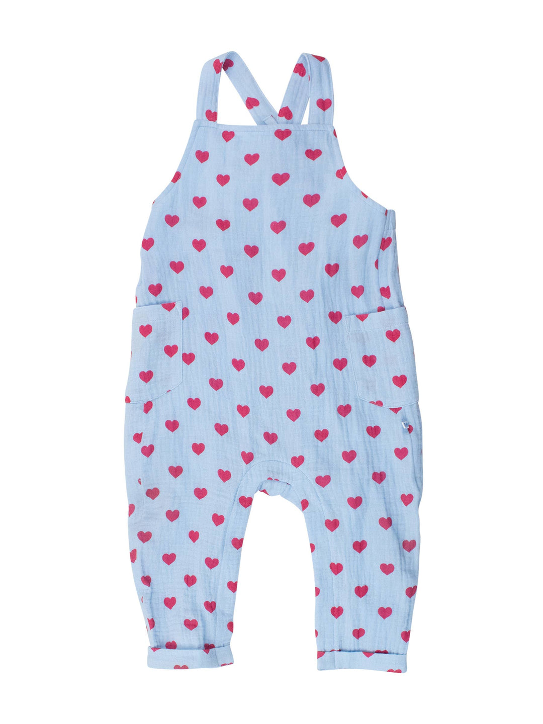 Baby Boys Steal Your Heart Cotton Gauze Overall Jumpsuit