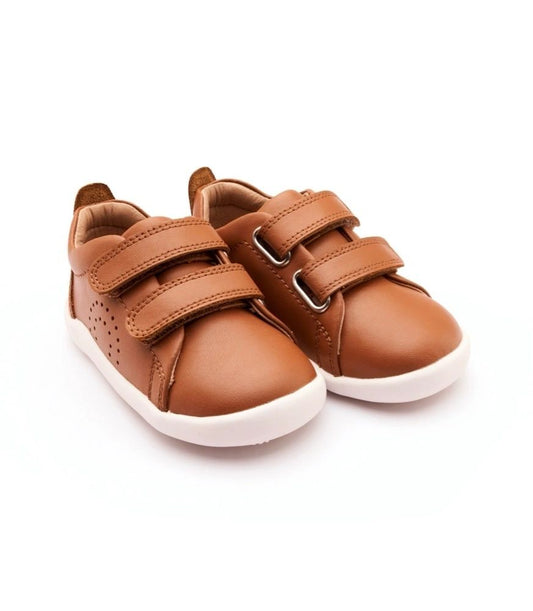 Oldsoles Little Tot Toddler Boys Brown Sneaker Tennis Shoes - TAN / WHITE SOLE