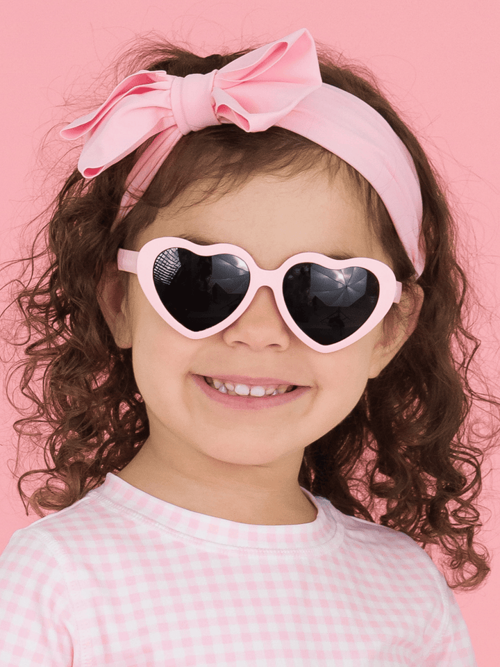 Girls Pink Heart Shaped Sunglasses