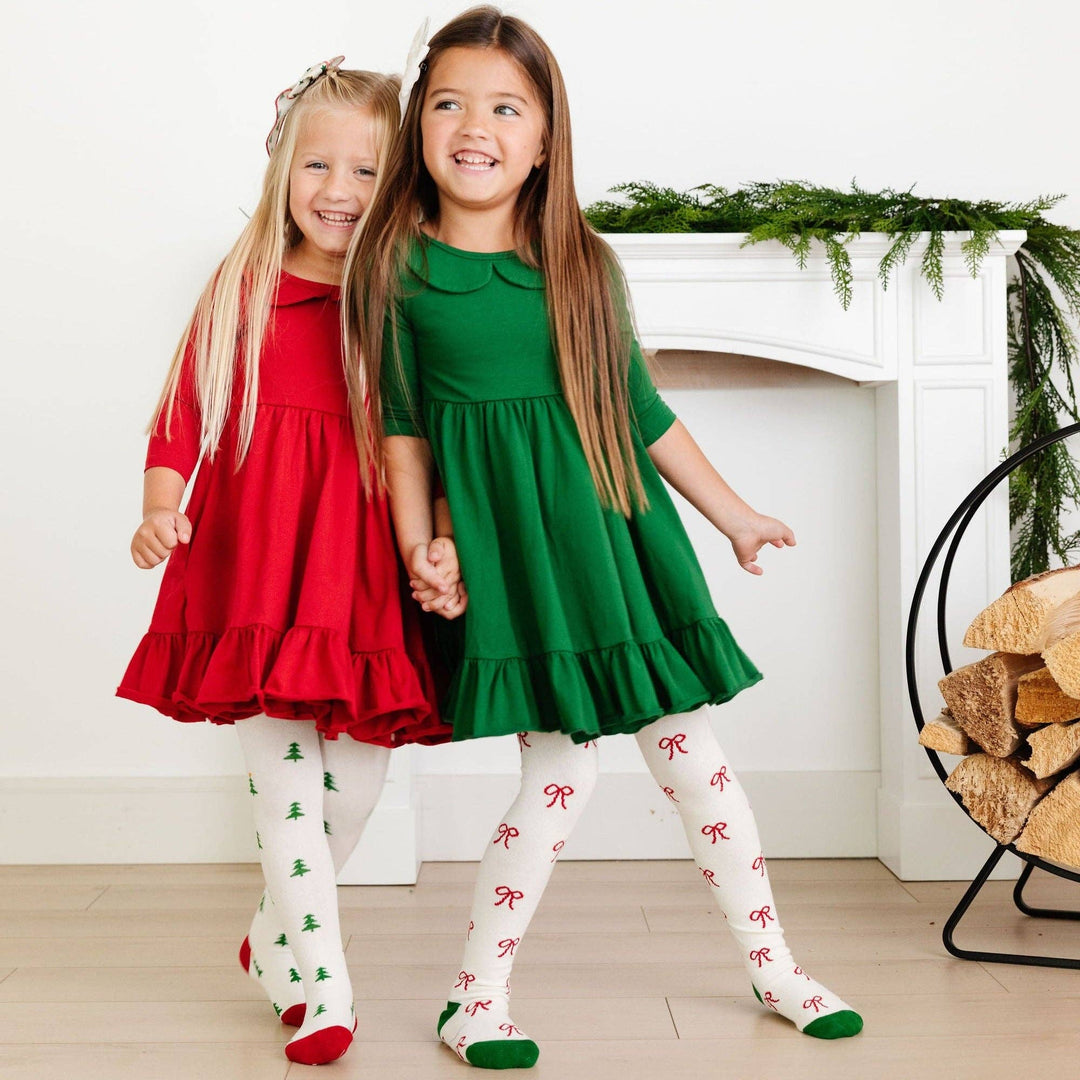 Little Stocking Co. - Christmas Tree Knit Tights