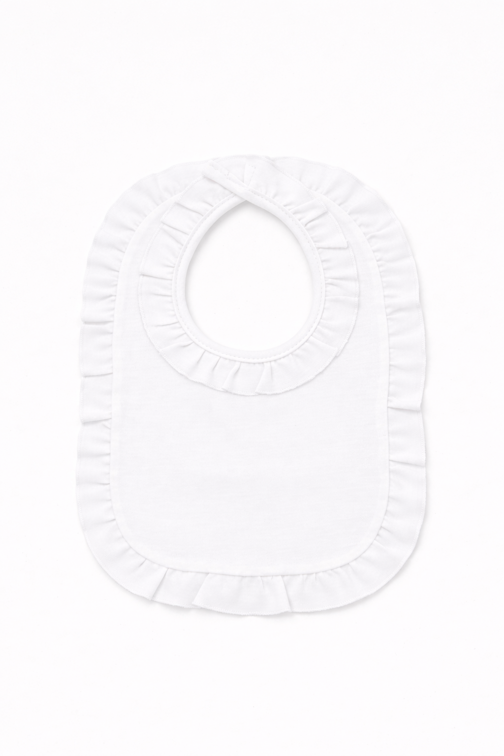 Baby Bib | White w/ Ruffle