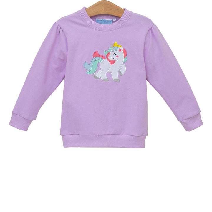 Trotter Street Girls French Terry Pullover - Unicorn: 4