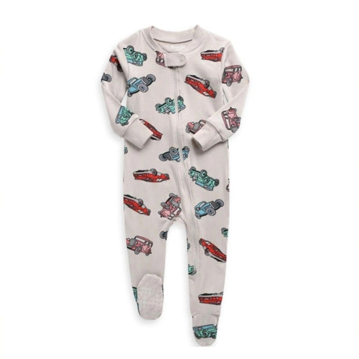 Retro Cars Long Sleeve Infant Footie Sleepwear: 24M