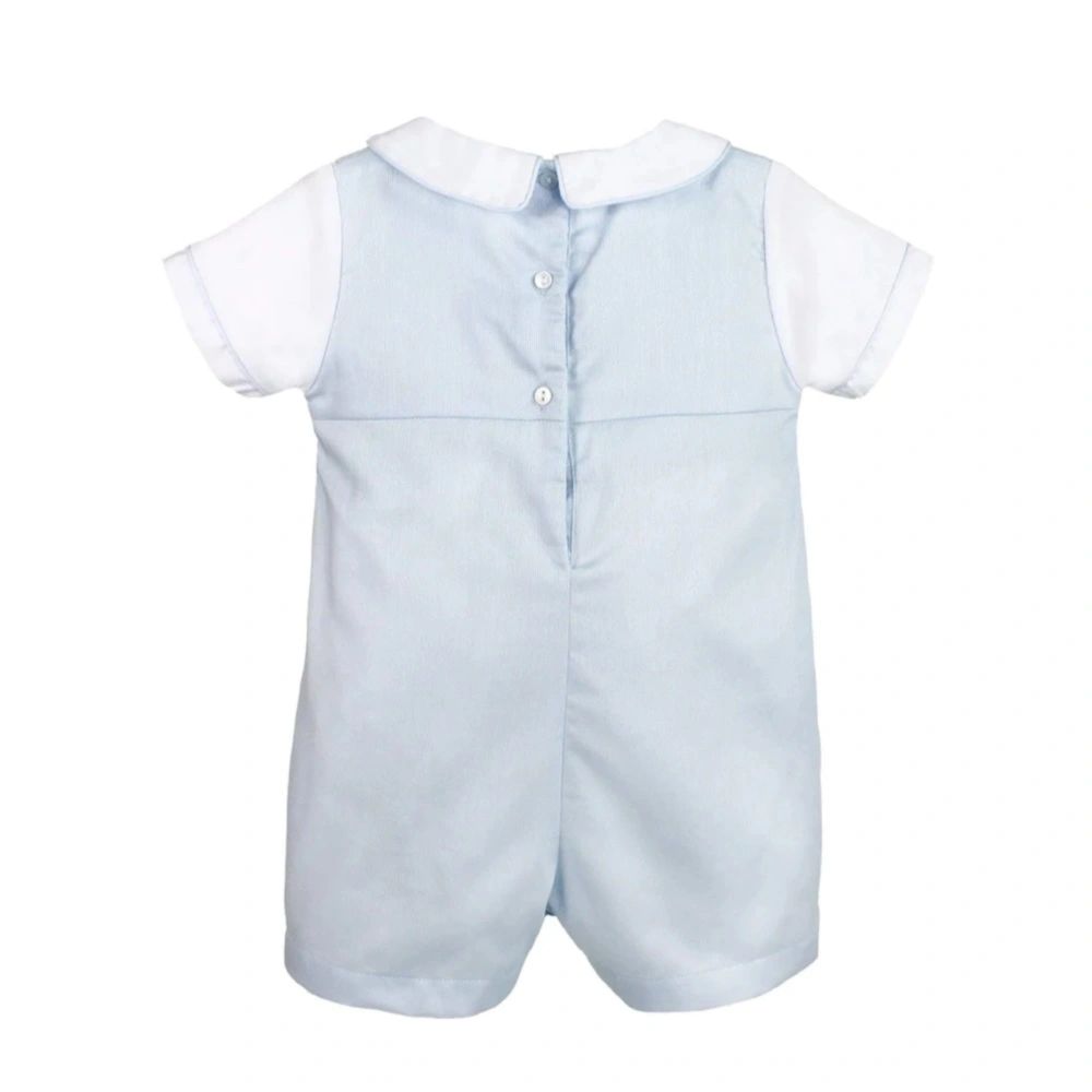 Petit Ami Boys Smocked First Birthday Romper