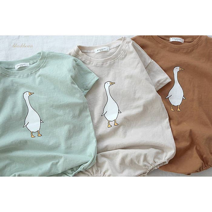 Sparkling Extras - Baby Summer Duck Cotton Short Sleeve Romper Onesie Jumpsuit