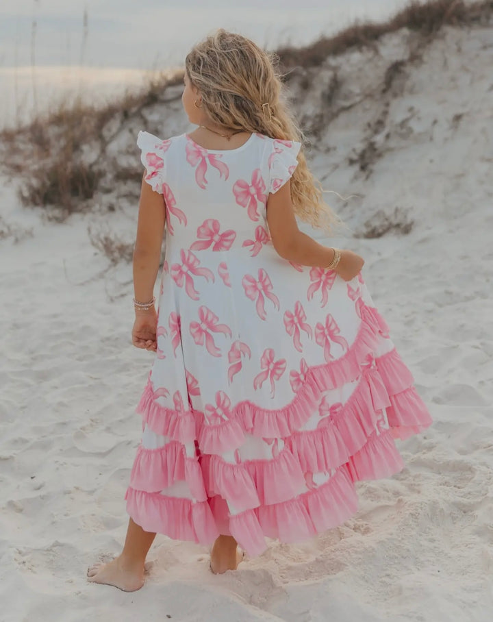 Bella Bow Ruffles Twirl Dress