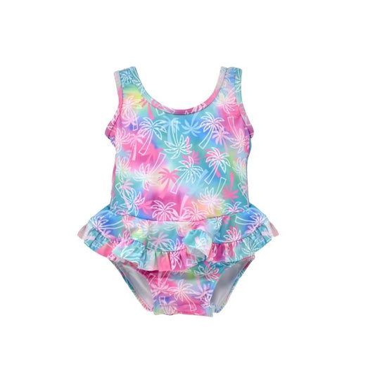 Palm Paradise Infant Girls Ruffle Swimsuit