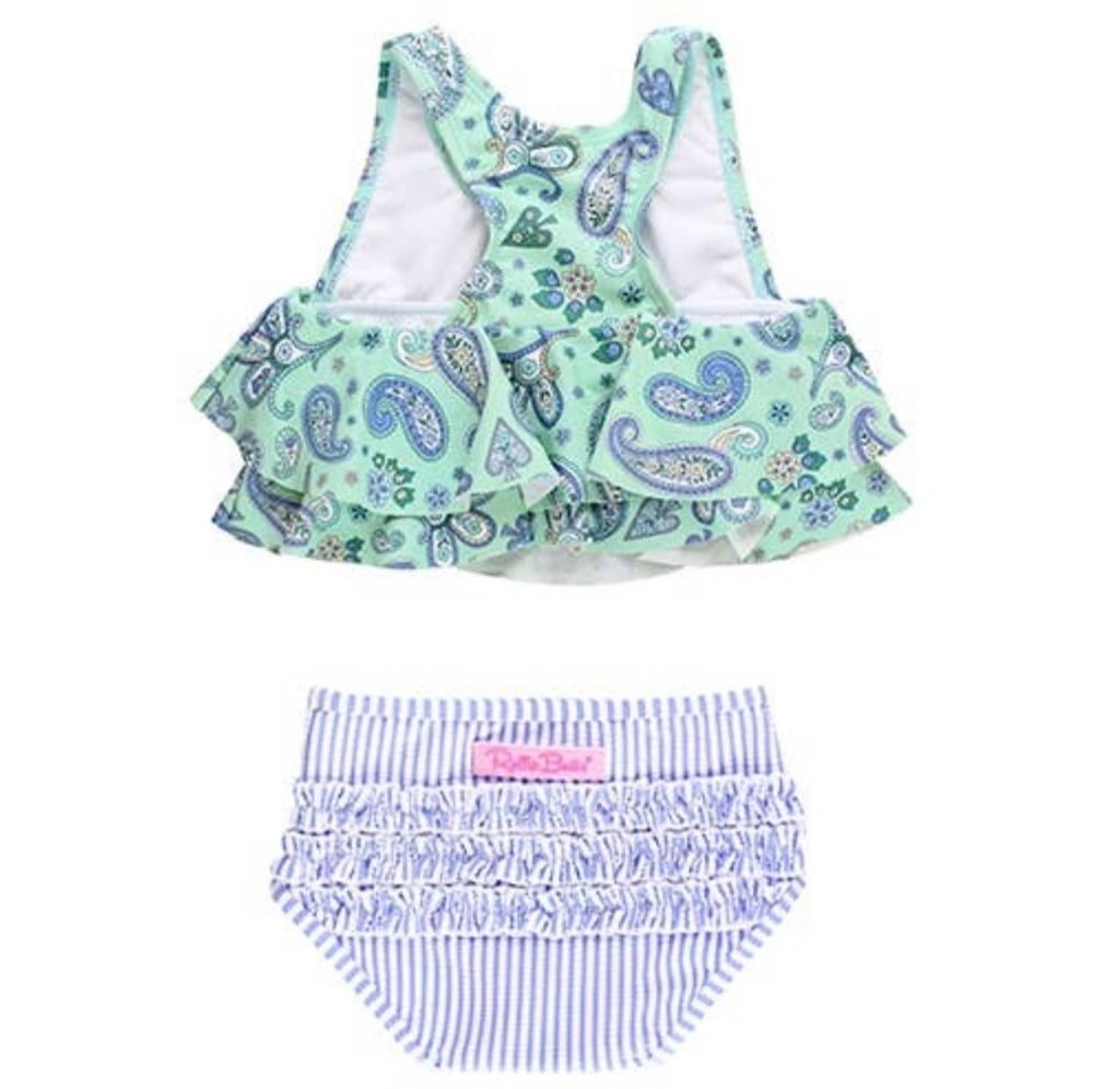 Seaglass Paisley Bikini Two Piece Swimsuit: 7