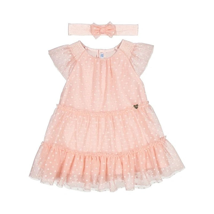 Mayoral Infant Toddler Ruffle Dress and Headband