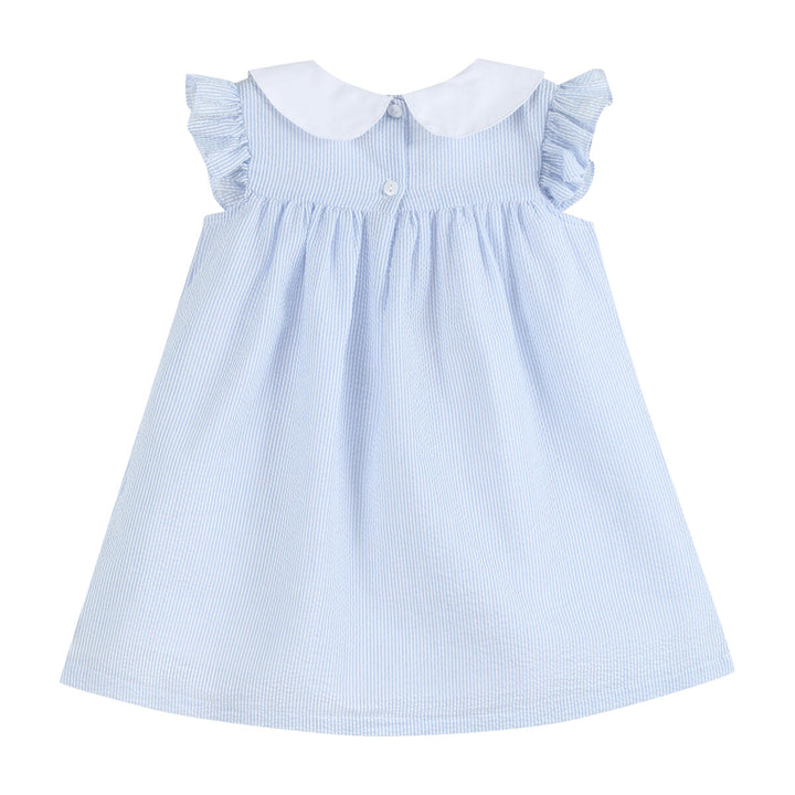 Light Blue Easter Bunny Yoke Dress