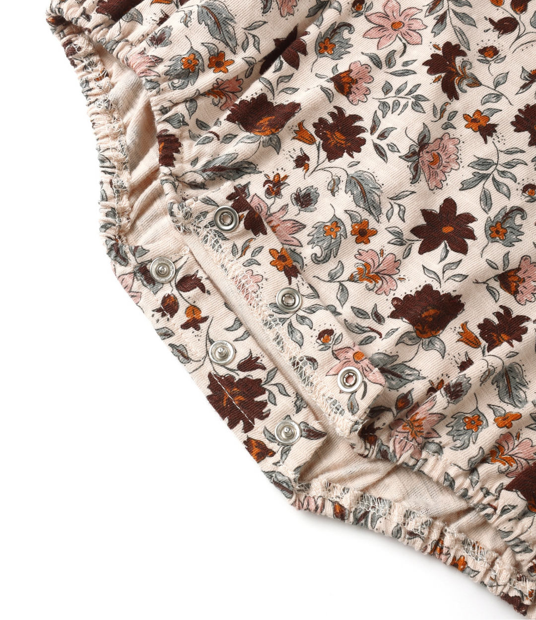 Crewneck Baby Romper Posy: Antique