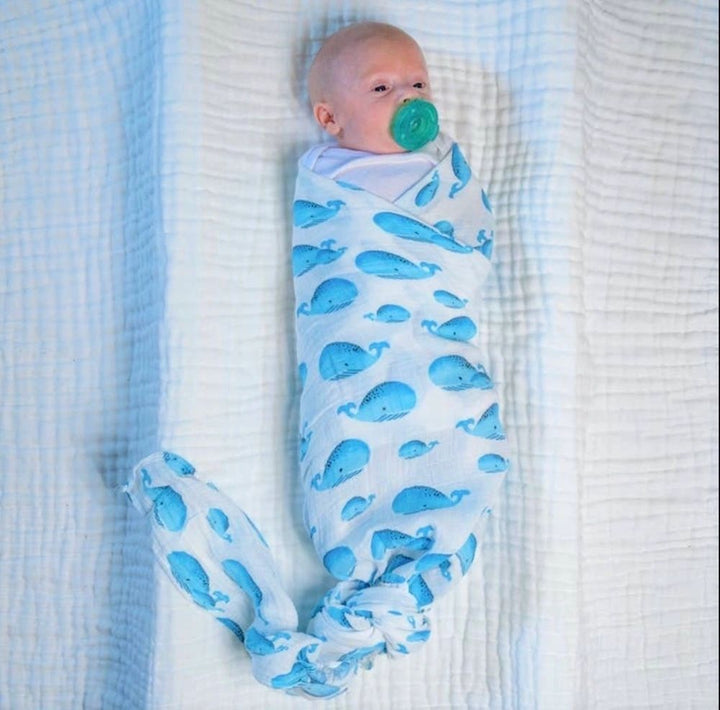 Whale Infant Swaddling Blanket