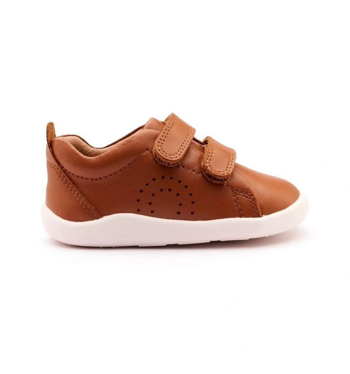 Oldsoles Little Tot Toddler Boys Brown Sneaker Tennis Shoes - TAN / WHITE SOLE