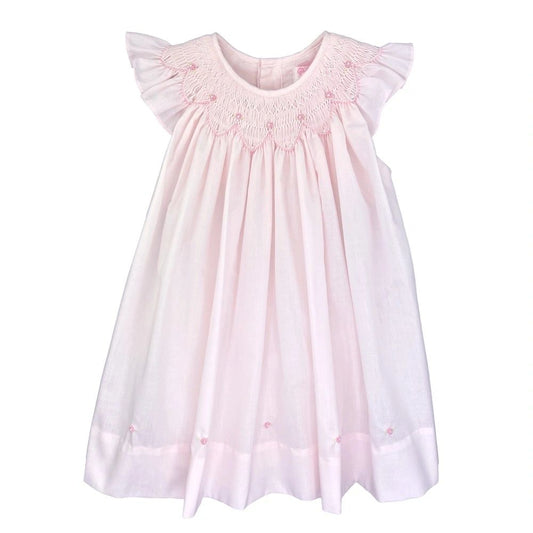 Petit Ami Smocked Rosebud and Pearls Dress: 12M, 18M