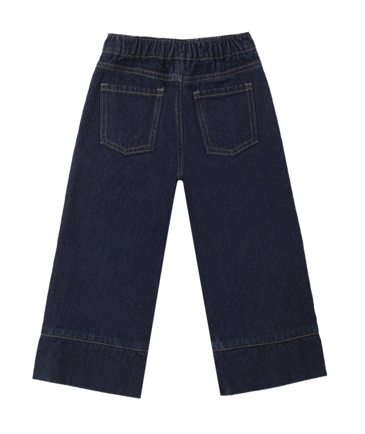 Girls Patch Pocket Pant | Dark Indigo