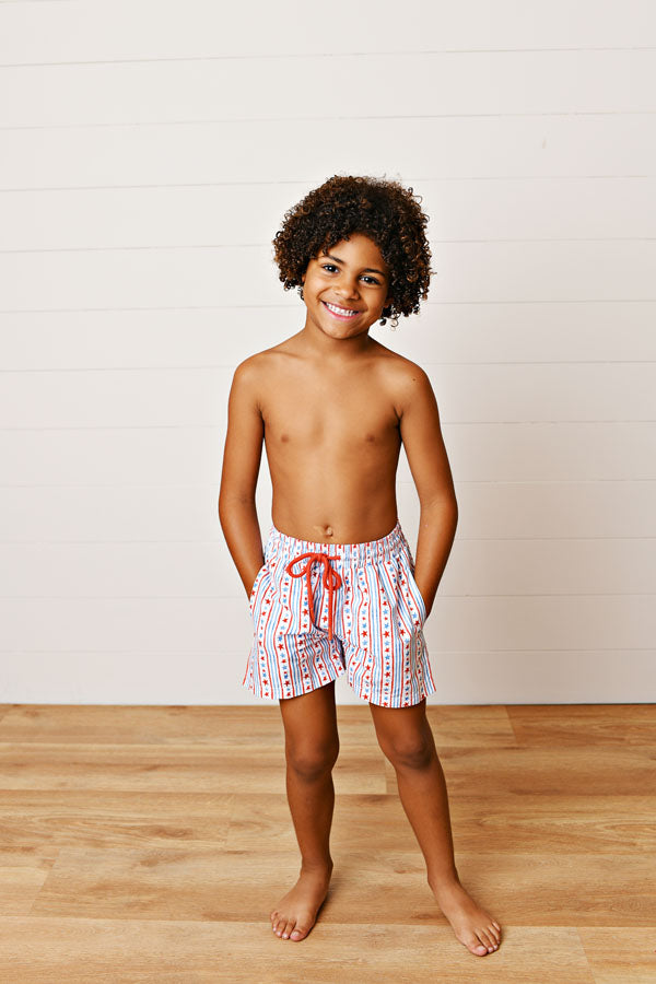 Star & Stripe Swim Trunk